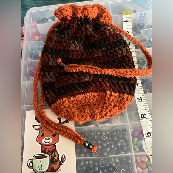 Crocheted Drawstring Bag 🌟Free with Purchase🌟 - Picture 3 of 4